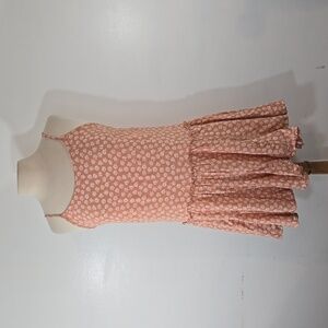 Wild Fable Floral Print Peach & Ivory Dress Small
